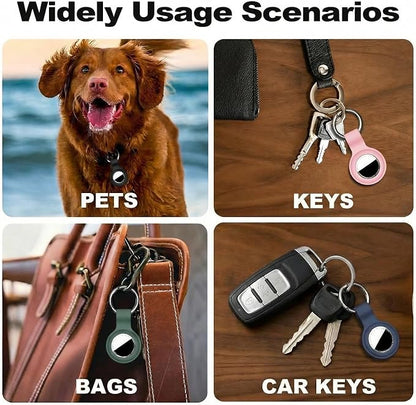 Linsaner Holder for AirTag 2nd Gen & 1st Gen, Silicone Case Keychain Key Ring - Image 5