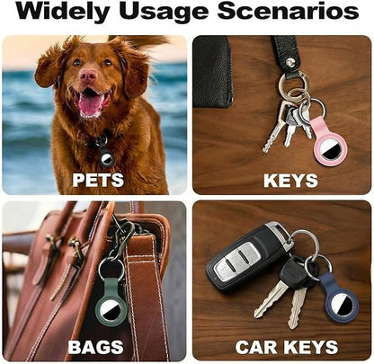 Linsaner Holder for AirTag 2nd Gen & 1st Gen, Silicone Case Keychain Key Ring - Image 5