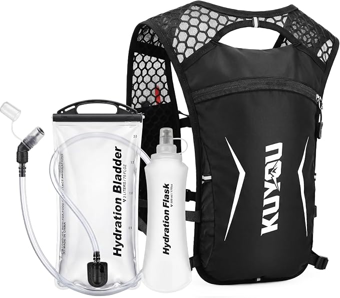 KUYOU Running Vest for Women & Men, Lightweight Hydration Backpack by KUYOU