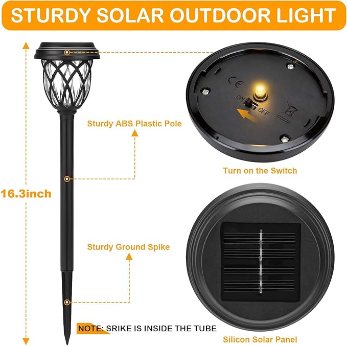 Solar Lights Outdoor 12 Pack Solar Garden Lights Waterproof IP65 Solar - Image 2