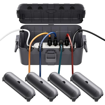 RESTMO 5-Piece Outdoor Waterproof Electrical Box Set – 12.5" x 8.5" x 5" Large by Restmo