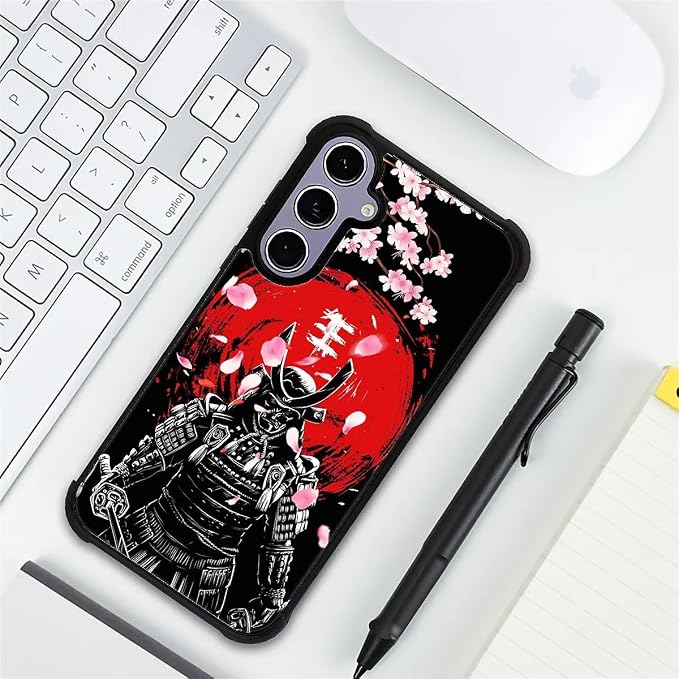 for Samsung Galaxy S24 S25 Case, Sakura Japanese Samurai Pattern Graphic Design - Image 7