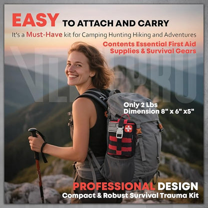 242Pcs Survival First Aid Kit Molle System IFAK Medical Kit - Image 7