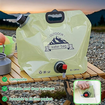 8L/281oz Outdoor Collapsible Water Jug BPA-Free w/Adjustable Faucet - Image 6