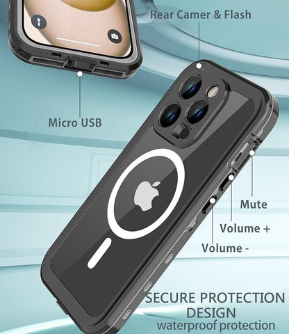 for iPhone 15 Pro Case Waterproof, Full-Body Hard Case Built-in - Image 6