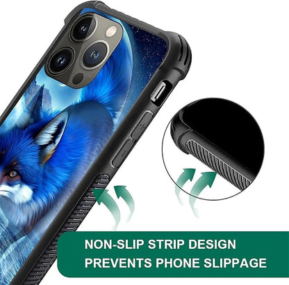for iPhone 14 Pro Case, Snowy Mountain Fox Lake Pattern Graphic Design Girl Boy - Image 6