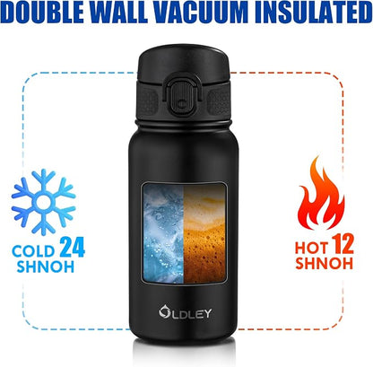 OLDLEY 12oz Kids Water Bottle, Stainless Steel Insulated Water Bottle - Image 6