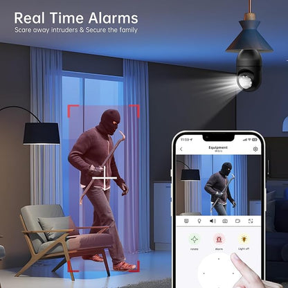 WESECUU Light Bulb Security Camera -5G& 2.4GHz WiFi 2K Security Cameras - Image 6