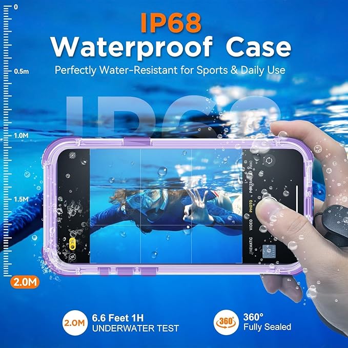 WIFORT for iPhone 15 Pro Waterproof Case, 360 Full Body Sealed Protection Cover - Image 2