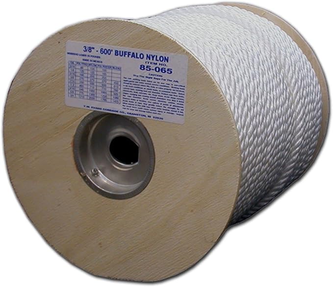 T.W Evans Cordage 85-083 3/4-Inch by 300-Feet Twisted Nylon Rope by T.W+.+Evans+Cordage+Co.