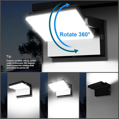 Modern Sleek Flood Lights Outdoor, 120W 5000K Dusk-to-Dawn Photocell - Image 3
