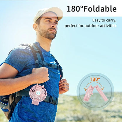 HandFan 10400mAh Personal Handheld Fan, 40Hrs Long-Lasted Hand Fan Rechargeable - Image 6