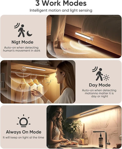 Under Cabinet Lighting Wireless, 2200mAh Rechargeable Motion Sensor Light Indoor - Image 6