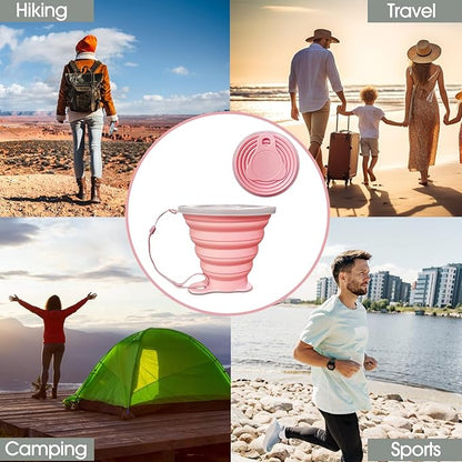 Silicone Collapsible Cups for Camping Travel, Small Portable Backpacking - Image 5