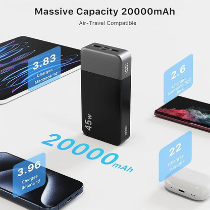 NOBIS Portable Charger, 20000mAh Power Bank, 45W Power Bank Fast Charging - Image 3