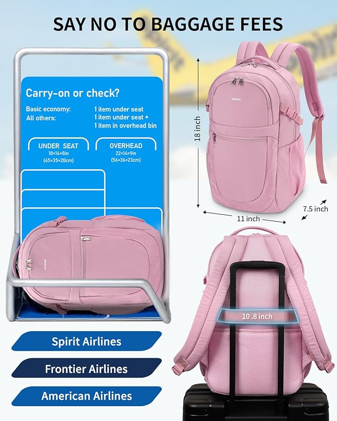 ECOHUB Travel Backpack for Women, 17.3 inch Suspended Laptop Backpack, Fashion - Image 9
