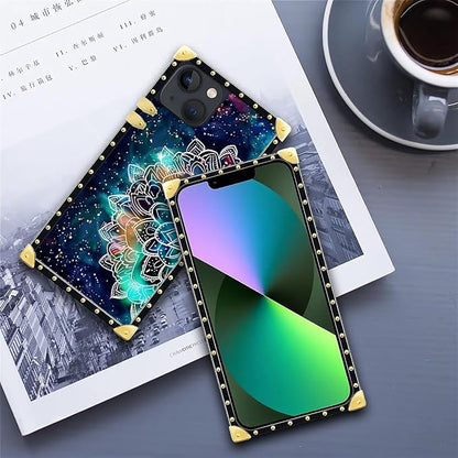 Compatible with iPhone 13 Case, Starry Sky Colourful Mandala Luxury Golden - Image 6