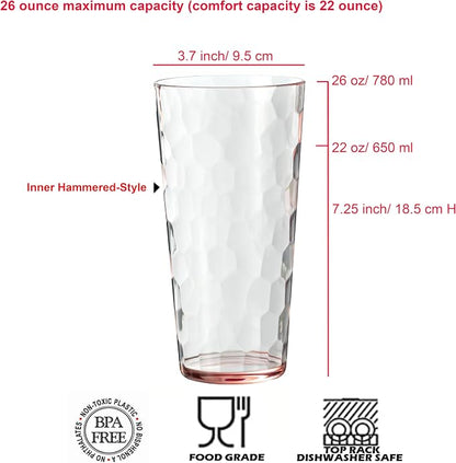 KOXIN-KARLU Mixed Drinkware 26-ounce Plastic Tumbler Acrylic Water Glasses - Image 2