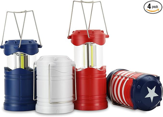 Lichamp LED Camping Lantern, 4 Pack Battery Powered Flashlight by Lichamp