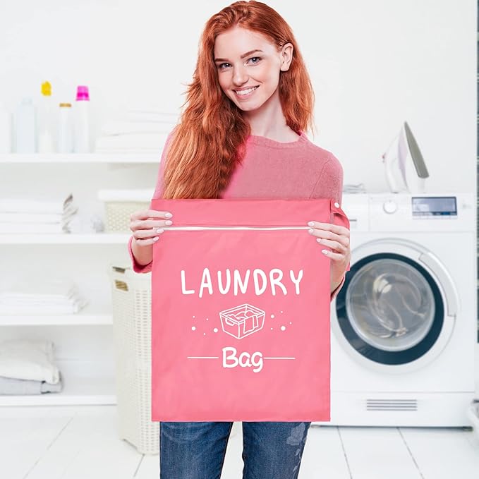 2 Pcs Large Travel Laundry Bag Waterproof Wet Dry Bag Washable Dirty Clothes - Image 8