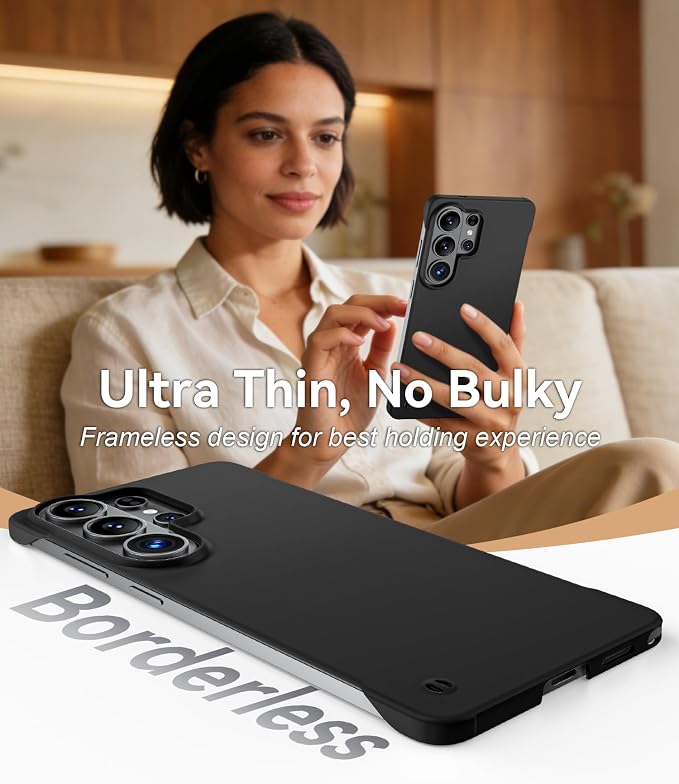 GRECAZO Slim Borderless for Samsung Galaxy S26 Ultra Phone Case 6.9" Ultra-Thin - Image 3