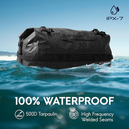 Haimont Large Waterproof Duffel Backpack Roll-Top Heavy Duty Dry Duffle Bag - Image 2