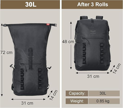 MIER Dry Bag Waterproof Backpack 30L Dry Sack Heavy Duty Roll-Top Closure - Image 3