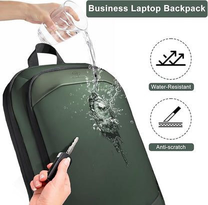 Business Backpack 17 Inch Slim Expandable Waterproof Travel Laptop Backpacks - Image 6