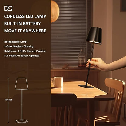 Kakanuo Cordless Table Lamps Pack of 4, Portable LED Battery Operated Lamp - Image 4