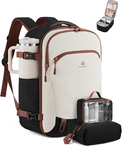LOVEVOOK 40L Travel Backpack for Women, Airline Approved Carry On Backpack by LOVEVOOK