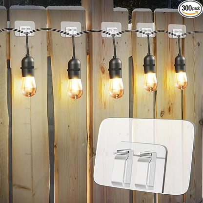 Hooks for Outdoor String Lights Clips: Heavy Duty Cable Clips by Unknown