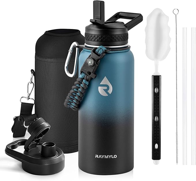 RAYMYLO Insulated Water Bottle 32 oz, Triple Wall Vacuum Stainless Steel by RAYMYLO