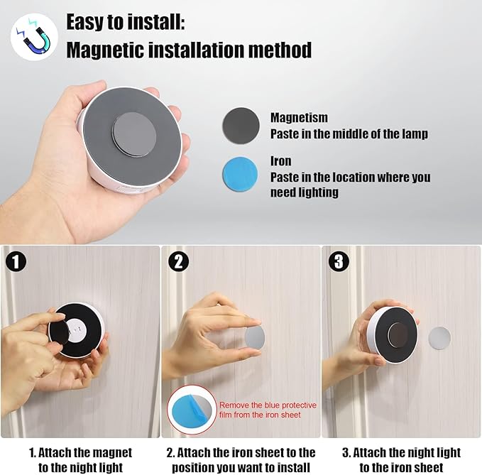 6 Pack Motion Sensor Light Indoor, Electight Night Light USB Rechargeable - Image 4