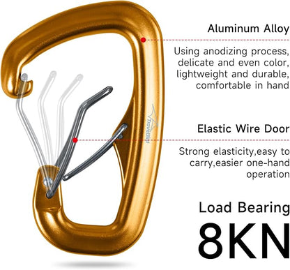 Heavy Duty Carabiner Clip Hook 8KN, - Image 2