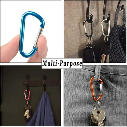 Carabiner Keychain Clip -3" Aluminum Carabiner D Ring, Caribeener Clips - Image 5