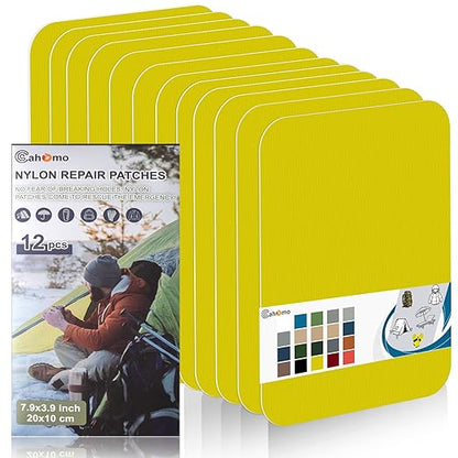 Cahomo 7.9x3.9 inch 12 PCS Nylon Repair Patch Nylon Repair Tape Self Adhesive by Cahomo