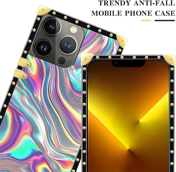 Compatible with iPhone 13 Pro Max Case, Holographic Abstract Iridescent - Image 4