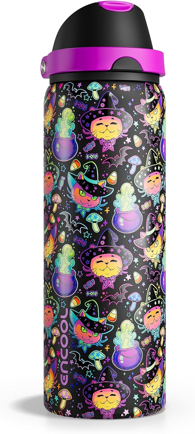 Insulated Water Bottle with Straw by ENCOOL