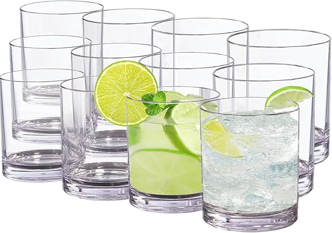 12 oz Drinking Glass Sets, BPA-Free Beer Glasses by Newzealkids