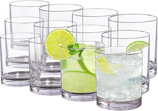 12 oz Drinking Glass Sets, BPA-Free Beer Glasses by Newzealkids