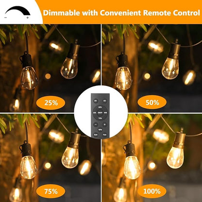 LED Outdoor String Lights, 50FT Waterproof Patio Light - Image 2