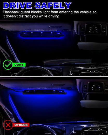 HLauto 6Z4J Emergency Dash Strobe Lights: 2x16.8 inch Blue Safety Lights - Image 8