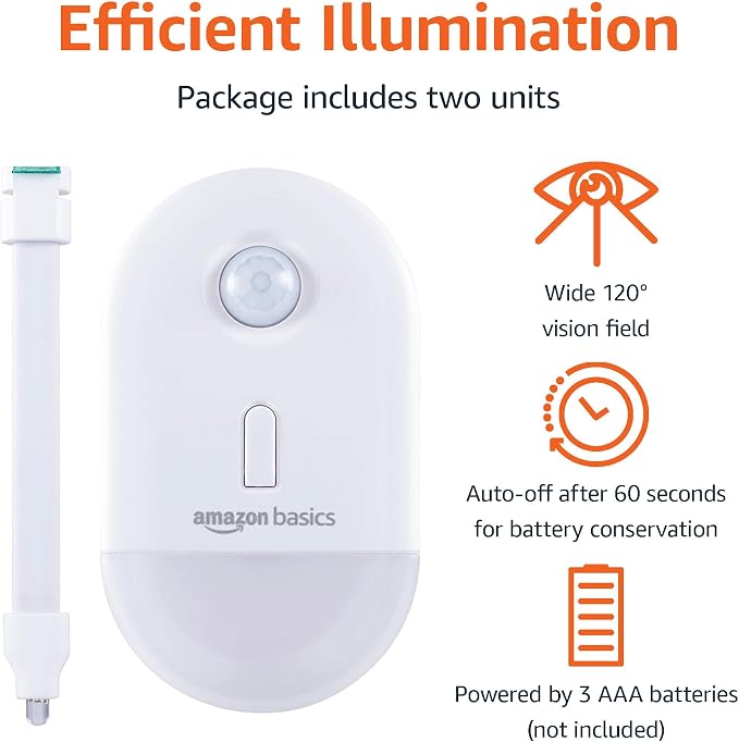 Amazon Basics Color Changing LED Toilet Bowl Motion Sensor Light, Battery - Image 3