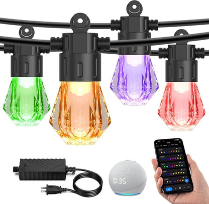 XMCOSY+ 96FT Smart Outdoor String Lights by XMcosy