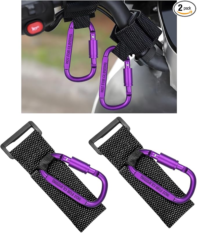 KVAEY 2 Pack Multipurpose Hook for Hanging Helmet, Durable Carabiners, Roll Bar by Unknown