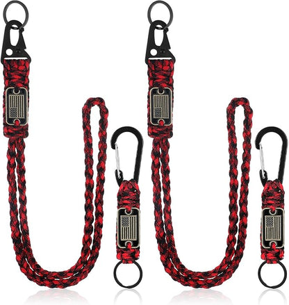 Frienda 2 Set Heavy Duty Paracord Lanyard Necklace Whistles Strap Braided 550 by Frienda