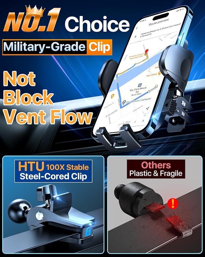 2026 Ultimate Best【True Military-Grade & Safety Cert】Car Phone Holder - Image 7