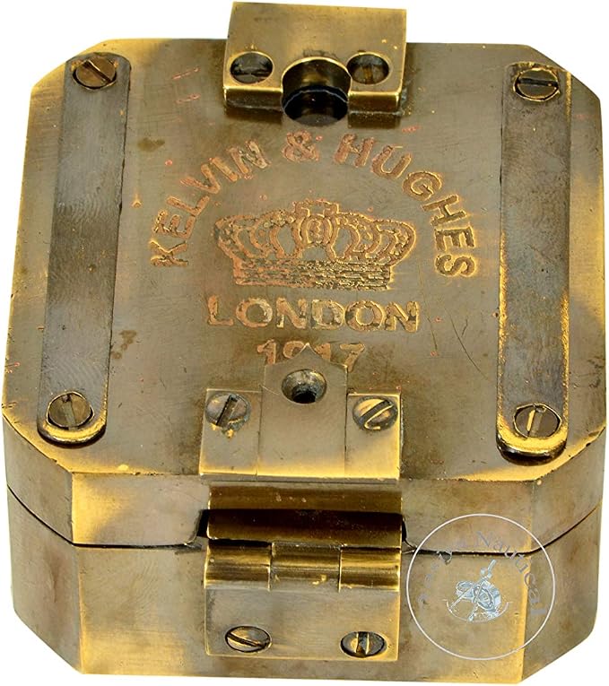 Kelvin & Hughes Natural Sine Brass Pocket Compass – Vintage Mining Compass & by AasiyaNautical