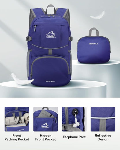 WATERFLY Hiking Packable Daypack Backpack: 25L Ultra Lightweight Day Pack - Image 3