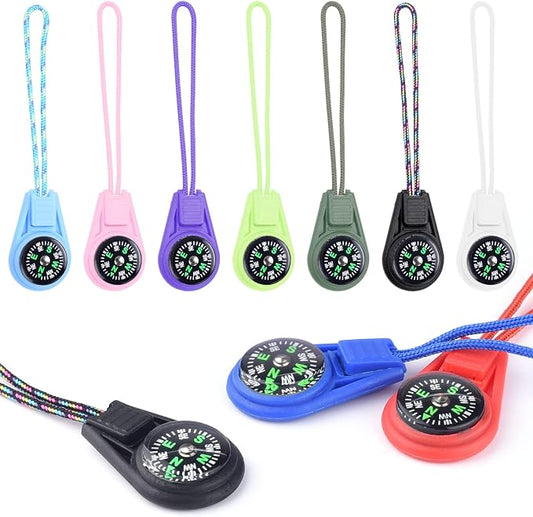 Mini Compass for Kids Compass Keychain，Button Compass Bulk kit，Paracord Hiking by LongSLong